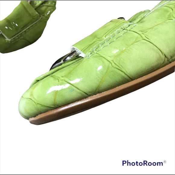 Sam & Libby Goal Green Faux Croc Flats - Picture 8 of 8